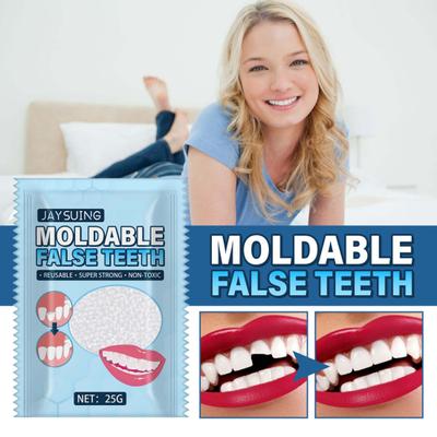 25g/Bag Teeth Temporary Restorations Safe Lightweight Simple Operation Portable Compact Makeup Accessory Hot Sol Moldable Replacement Bead FALSE Teeth