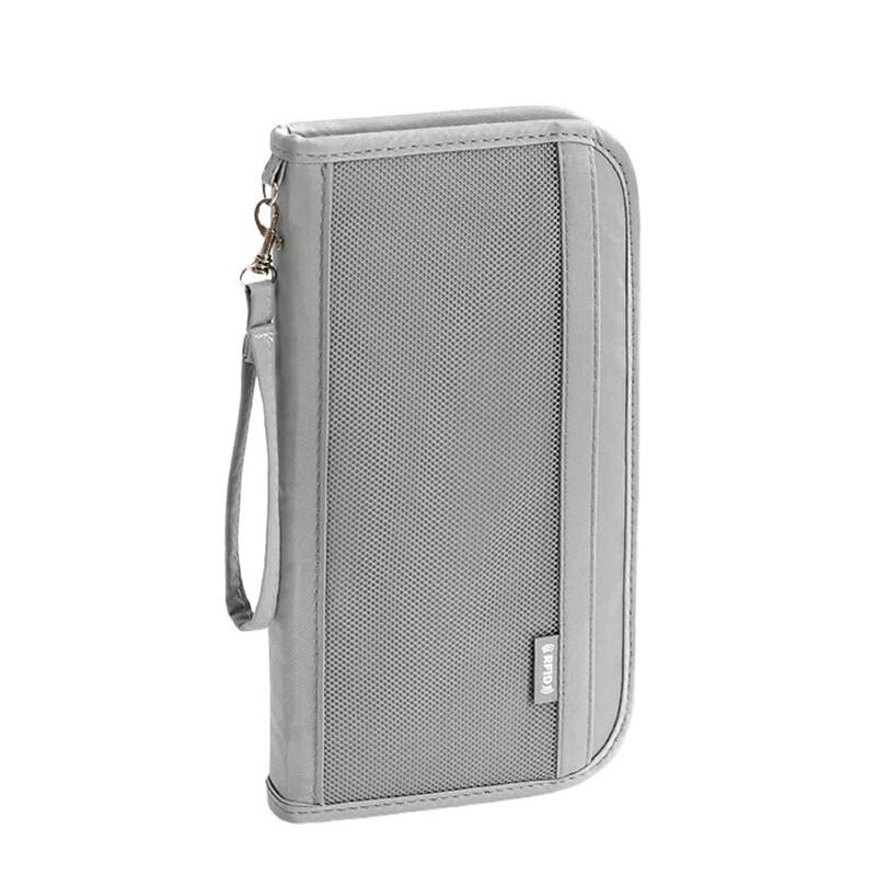 RFID Passport Bag Multifunctional Anti-theft Brush Hand-held Document Bag Travel and Business Ticket Holder Wallet Travel Ticket Storage Bag