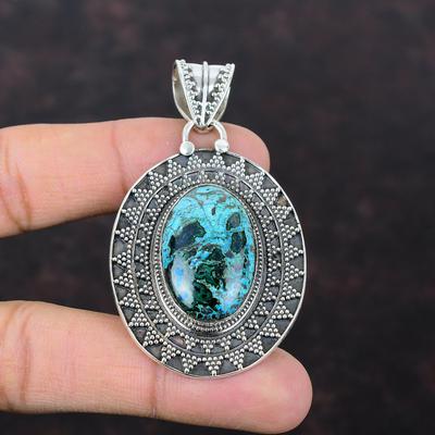 Ciondolo Shattuckite Gioielli in pietra preziosa Ciondolo in argento sterling 925 Ciondolo fatto a mano Bellissimo ciondolo vintage Gioielli Shattuckite Regalo per lei