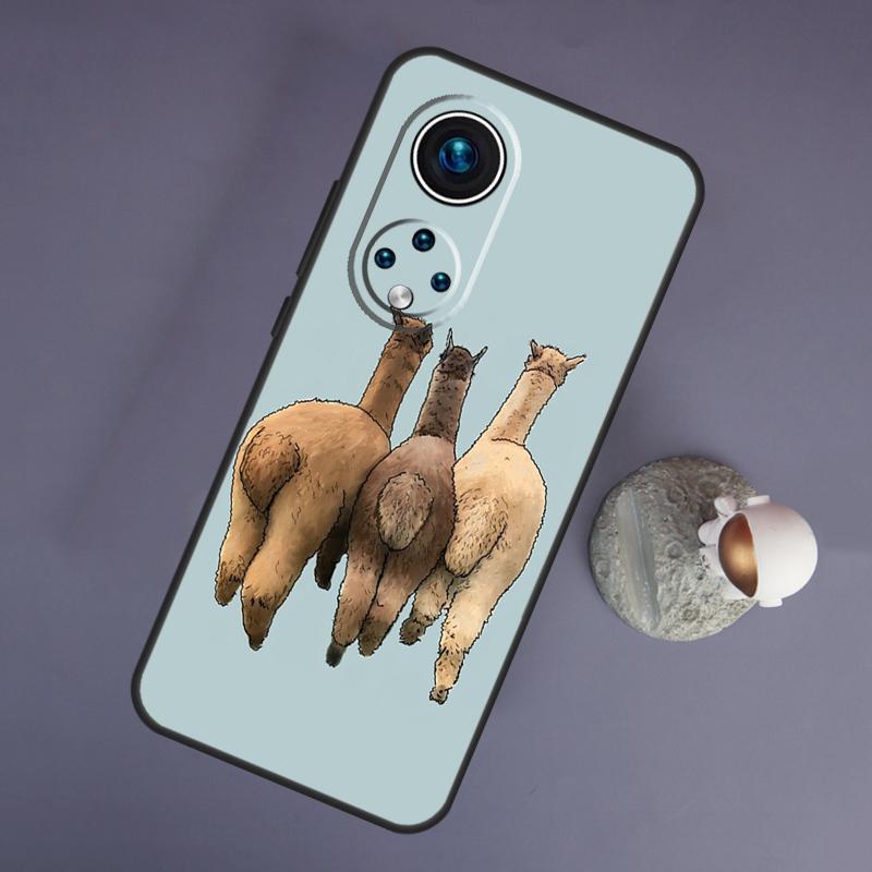 Cute Alpaca Donkey For Huawei Honor Magic 5 Lite 70 50 X8 X9 a P20 P30 P40 P50 P60 Pro P Smart Nova 9 5T Case