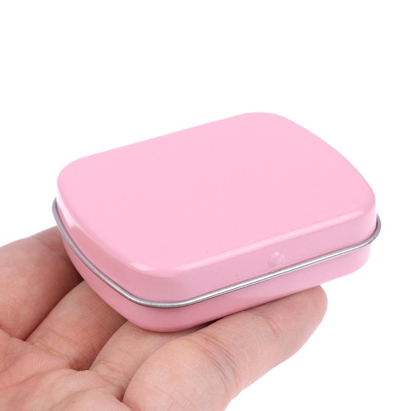 Petite Boîte Métallique Vide à Clapet Rangement Boîte à Pilules Organisateur Pour Bonbons Clé
