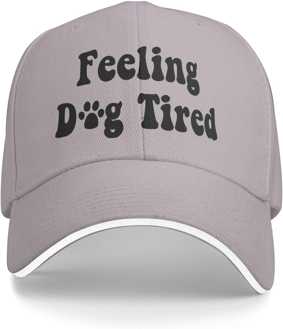 

Feeling Dog Tired Paw Print Baseball Cap Polyester Adjustable Outdoor Sports Hat for Adults One Size