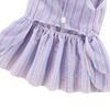 Haustier Gestreiftes Kleid Atmungsaktiv Frühling Sommer Katzenkleid mit Schleife für Französische Bulldogge Bichon Teddy Pomeranian