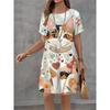 Ladies' Fashionable Round Neck Short Sleeved Dress Summer Clothing