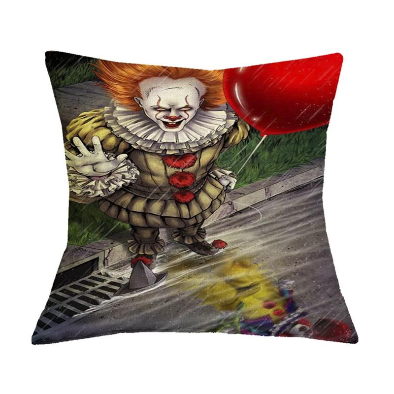 Home Decor Halloween Horror Movie Killer Print Cushion Cover Halloween Decor Car Seat Pillow Cover 45x45cm Funda de almohada