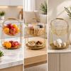 Two-Tier Fruit and Snack Basket Modern Kitchen Counter Organizer Wipe-Clean