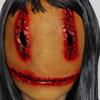 Scary Bloody Mask with Hair Female Ghostly Full Face Mask Headgear Cosplay Party Mask for Carnivals Halloween Decorations