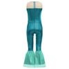 Girls Mermaid Cosplay Costume Sleeveless Flared Jumpsuit Fish Scales Design Halloween Party Outfit
