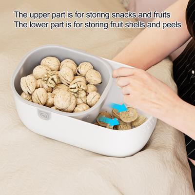 Doppelschichtige Nuss-Schale mit Schalen-Aufbewahrung für Snacks, Erdnüsse, Sonnenblumenkerne, Süßigkeiten, Multifunktionaler Abtropfkorb, Obst-Reinigungsschale für die Küchenspüle