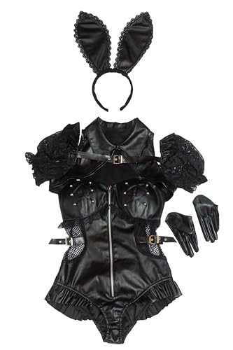 Clearstone Lumipapier Punkish Bunny Cosplay Costume for Halloween, Women's, Black