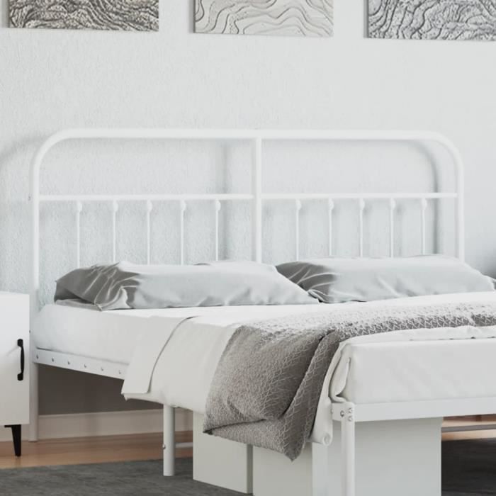 VidaXL White Metal Headboard 180 Cm 352663