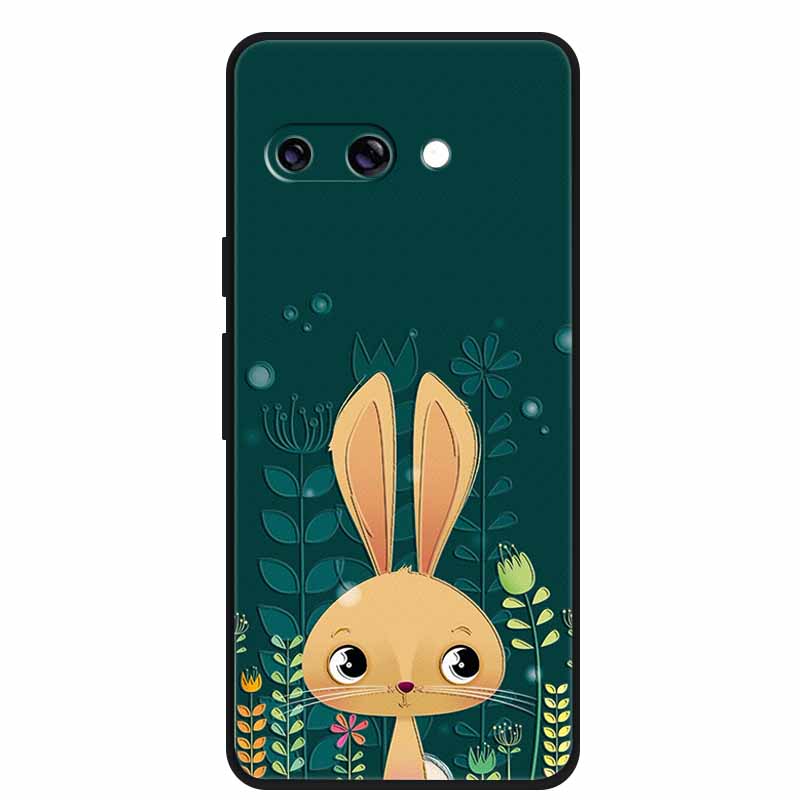 For Google Pixel 9A 5G Case 3D Relief Flower Emboss Soft Silicone various Flower Cartoon Cat Cover For Google Pixel 9a TPU Cases
