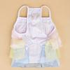Vestido de Verão para Cachorrinho, Saia em Camadas de Tule Arco-Íris, Roupa Sling Fofa para Cachorrinho, Roupa de Fada para Animal de Estimação com Laços, Roupa Respirável para Cão Pequeno