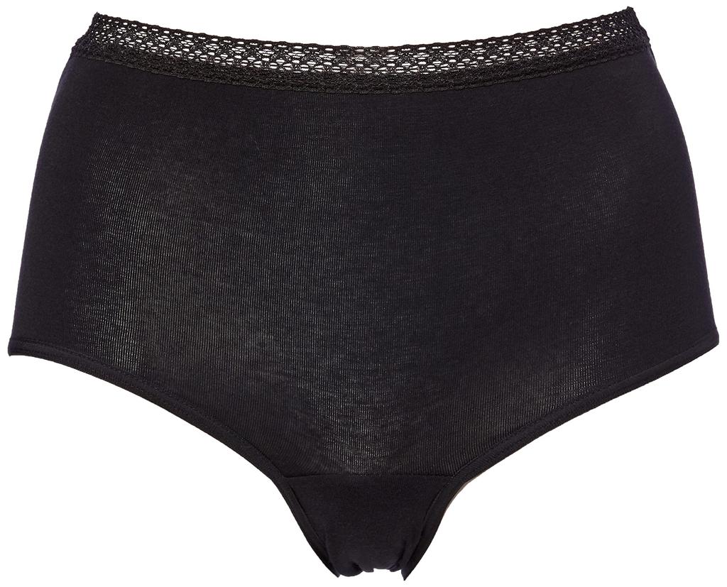 Atsugi Shefree Waist Warm Padded Panties 86103AS Size M Black, (26cm Length), Women's