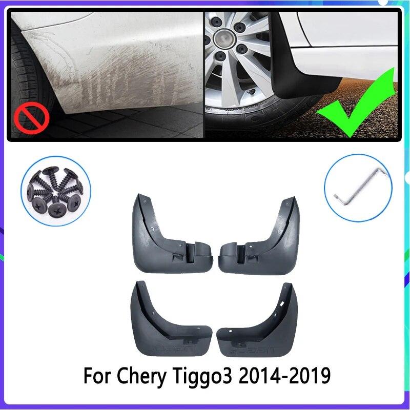 Car Mud Flaps for Chery Tiggo3 Tiggo 3 2014~ 2015 2016 2017 2018 Mudguard Splash Guards Fender Mudflaps Auto Accessories