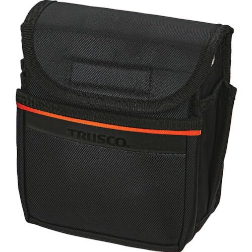 TRUSCO Small Waist Pouch, Black, 2-Tier, with Lid, TC52-A