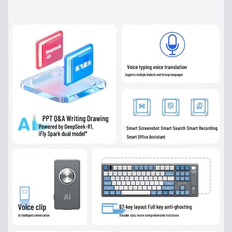 iFLYTEK T8 Spark AI Smart Wireless Mechanical Keyboard
