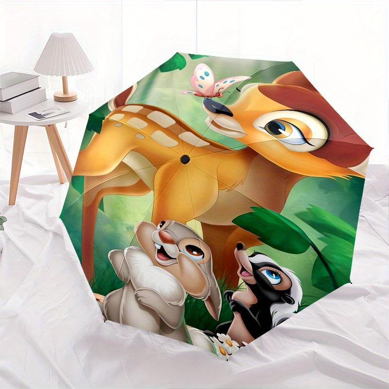 

Disney Bambi, Thumper Themed automatic opening and closing folding umbrella, portable - durable, 8-rib umbrella frame, very suitable for bus