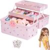 Lockable Hair Accessories Organizer Multipurpose Multi-Layer Girls Jewelry Box  Makeup