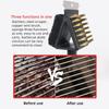 BBQ Cleaning Brush Copper Wire Sponge Shovel Barbecue Grill Oven Cleaning Long Handle 3 In 1 Corner Copper Wire Brush BBQ Tools