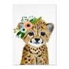 Cartoon Animal Cute Wearing Flower Elephant Zebra Baby Posters And Prints Wall Art Canvas Painting Wall Pictures Kids Room Décor No Frame