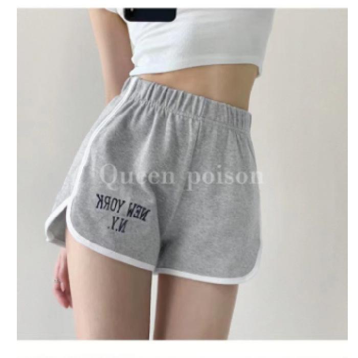 

Brandy Girl Summer New York Embroidered Elastic Waist Sports Casual Shorts S (Under 90 Jin)
