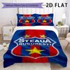 Set Copripiumino Trapuntato con Motivo CSA Steaua Bucuresti Copripiumino Federa Decorazione per la Casa Regalo di Compleanno (1 * copripiumino + 2 * federe senza imbottitura)