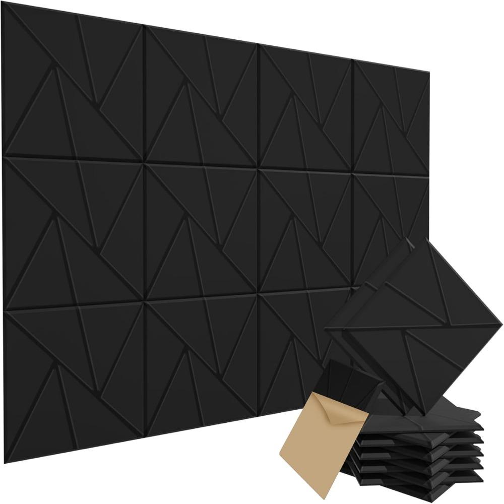 1pcs Self-Adhesive Acoustic Felt Panels Soundproof Square Wall Stickers Absorb Noise Eliminate Echoes Foam Panels