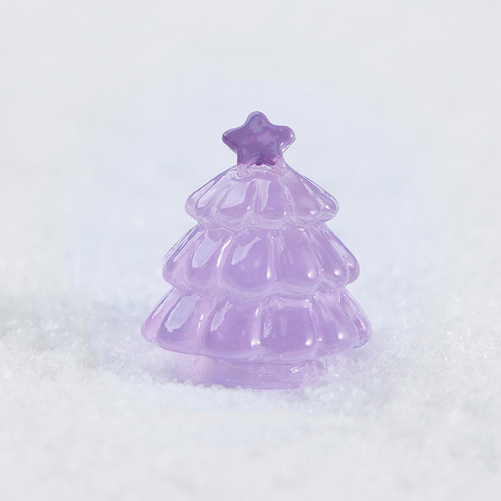 Micro Landscape Creative Night Light Christmas Tree Making Snow Scenery DIY Decoration Accessories Miniature Small Ornaments