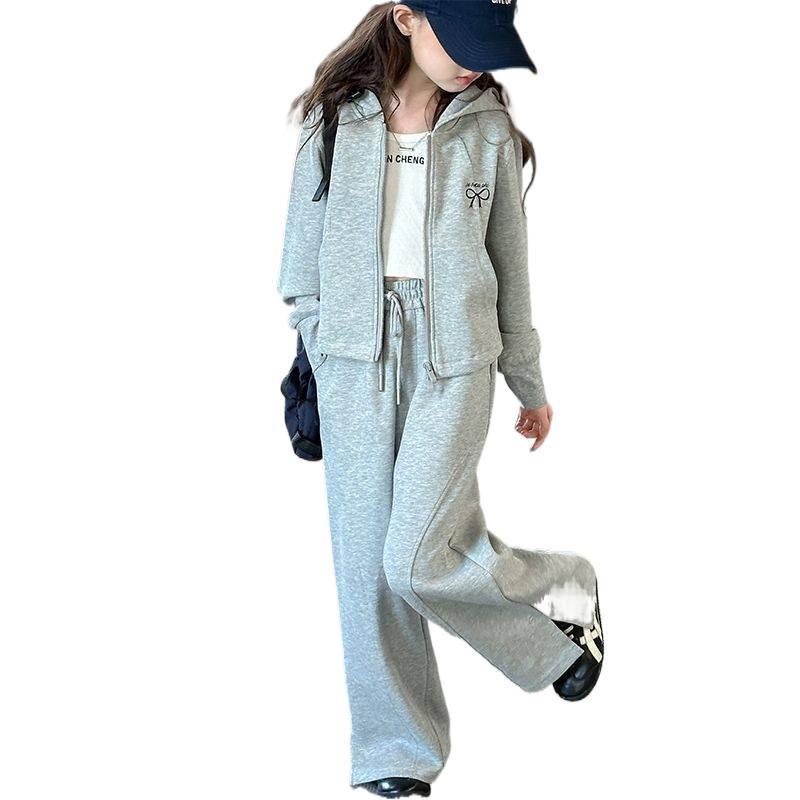 Dívčí podzimní módní set: 2025 Nový styl ležérní dvoudílný sportovní oděv