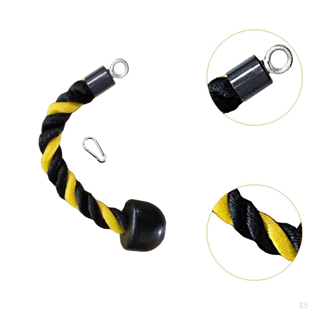 Single Grip Tricep Rope Durability Heavy Duty for Push Down Shoulder Forearm Black