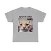 Baumwolle Meine Ehrliche Reaktion T-Shirts Lustige Katze Bedruckte T-Shirts Herren Lässig Kurzarm T-Shirts Herren Witz Humor Kleidung