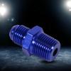   AN6 To 3 Celsius 8 NPT Straight Fitting Adapter Aluminum Alloy Male for Water Fluid   Applications Blue Color 1. X .5 .5cm  