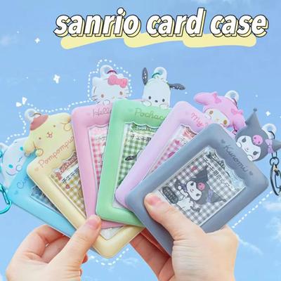 Sanrios Hellokittys Kuromi Melody Etui na identyfikator Uroczy kreskówkowy uchwyt na karty identyfikacyjne Odznaka identyfikacyjna Uchwyt na fotokartę Brelok Breloczek Akcesoria