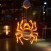 LED Powered Halloween Suction Cup Light Glowing Effect Orange Color Pendant Hanging Lights Hanging Design Suction Cup Mount