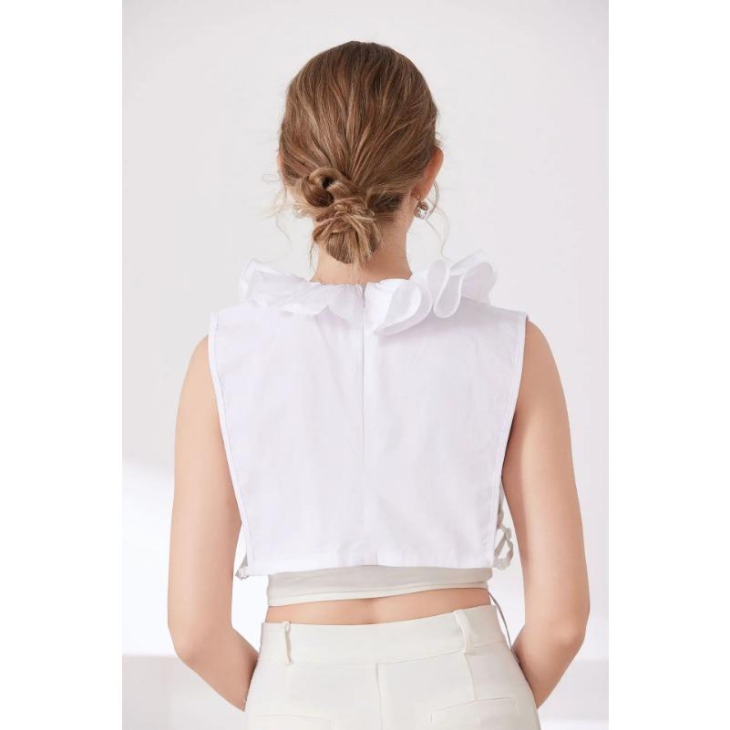 Fake Collar and Fake Sleeved Cuff Set for Womens Half Shirt Blouse Women Ladies False Collar Casual Versatile Decor
