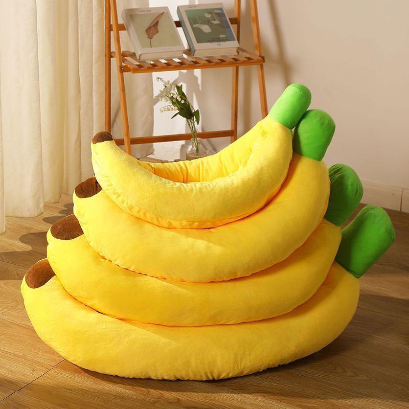 

Hot Sale Yellow Banana Shaped Cat Bed - Soft and Luxurious Removable and Washable Cover Multipurpose Dog and Cat Pet House XS жёлтый