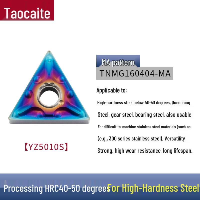 CNC Lathe Double-Sided TNMG160404/08 Triangular Insert for OD/ID Clamping