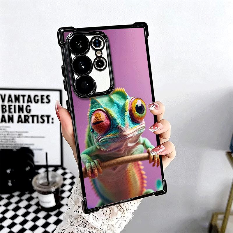 Animal Chameleon Soft Phone Case For Samsung Galaxy S26 Ultra S25 Edge S24 FE S23 Plus S22 S21 + S20 Plating Anti-Fall Fundas