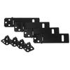 4Sets Robust Steel Barn Door Latch Lock Heavy Duty Sliding Door Cabinet Cupboard Shed Hasp DIY Installation Hardware