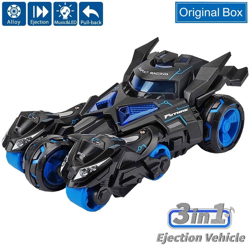 Kids Alloy Pull Back Car Toys 1:32 Catapult Car Ejector Diecast Model Sound Light Collection Vehicles Motorcycle For Children