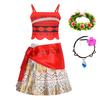 Nuovo Film Oceania 2 Vestito da Bambina Costume per Festa di Halloween Abito Elegante da Principessa Bambini Outfit Vaiana Vestito
