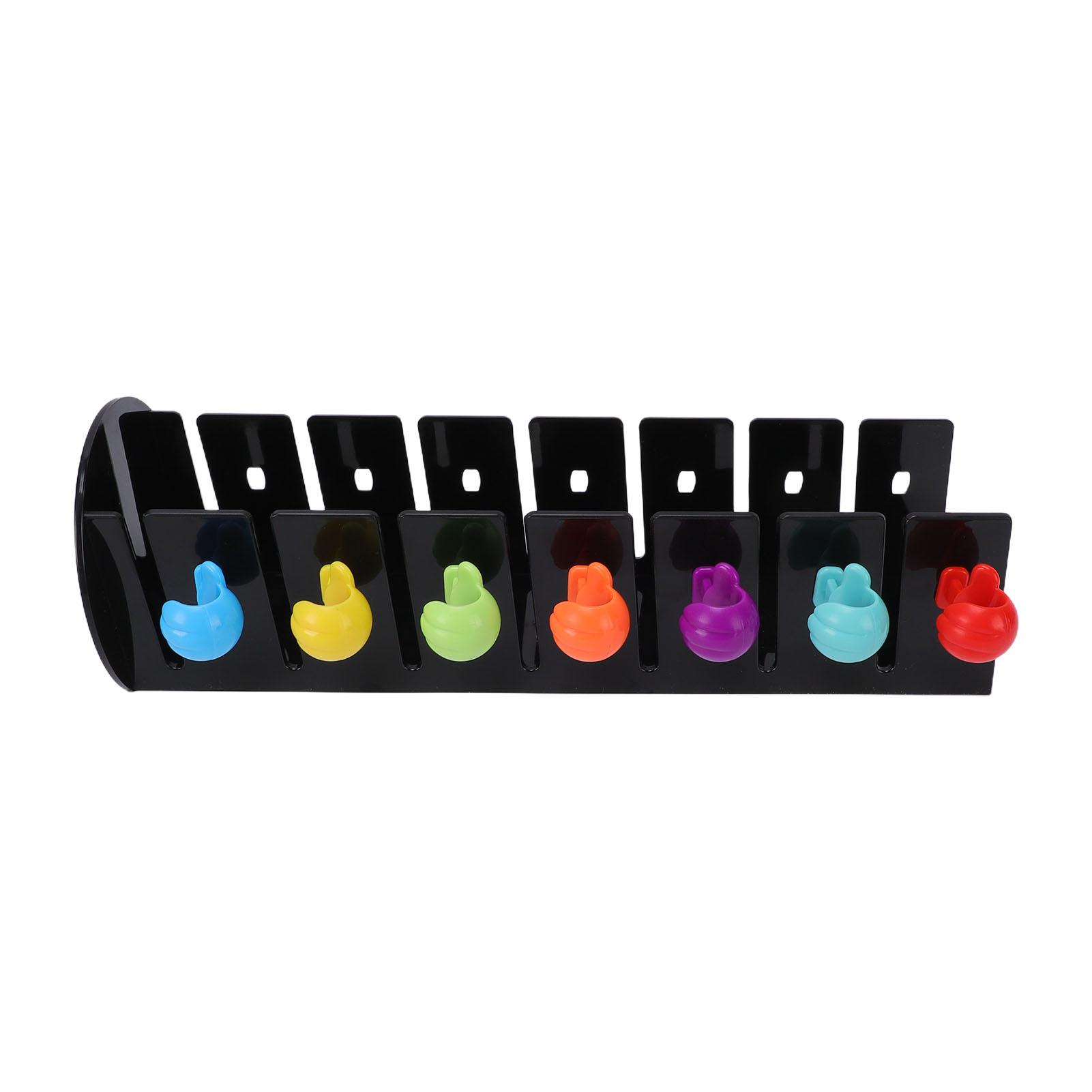 

Hat Stand Organizer for Baseball Cap Holds 7 Hats Tabletop Hat Rack Stand with Colorful Hands Non Slip Base Colorful