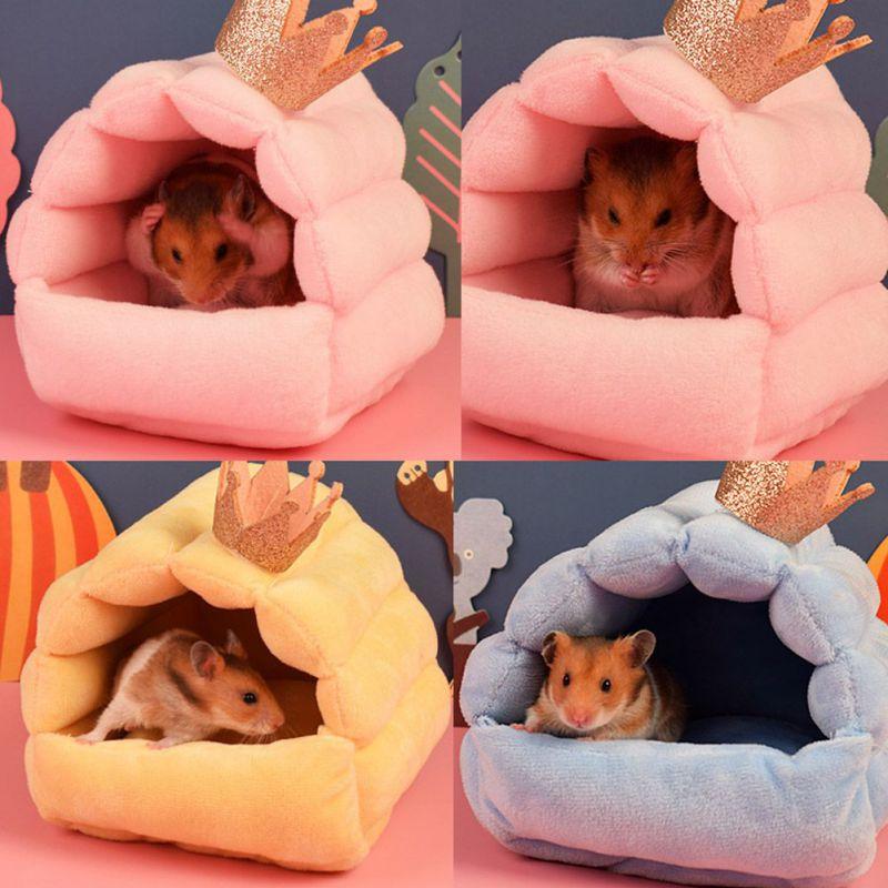 Chinchilla Rat Rabbit Bed Small Pet Animal Hamster Cages Warm House Nest For Guinea Pigs Mice Cotton Fabric Small Animal Bed