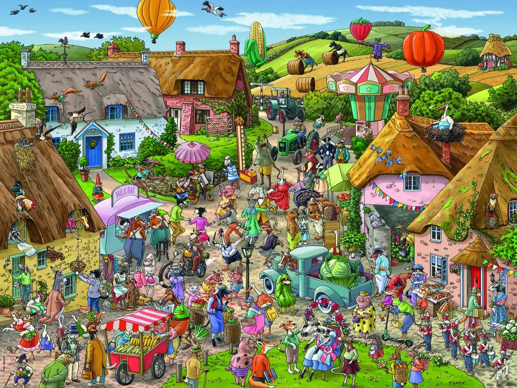 1500-piece HEYE Puzzle Birgit Tanck: Country Fair, 60 x 80 cm, 29994