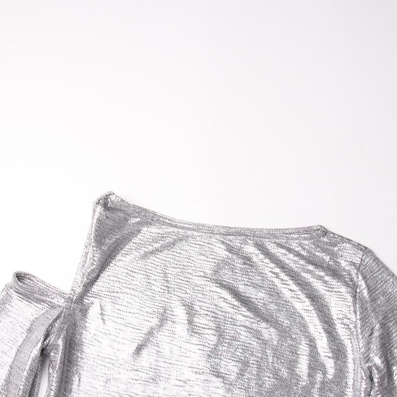 Sassy & Spicy 2025 Summer Shiny Off-Shoulder Slimming Top for Women