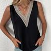 Plus-size Summer Women's Camisole Tank Top V-Neck Fashion Casual Jacquard Inside Sleeveless Bottoming Shirt