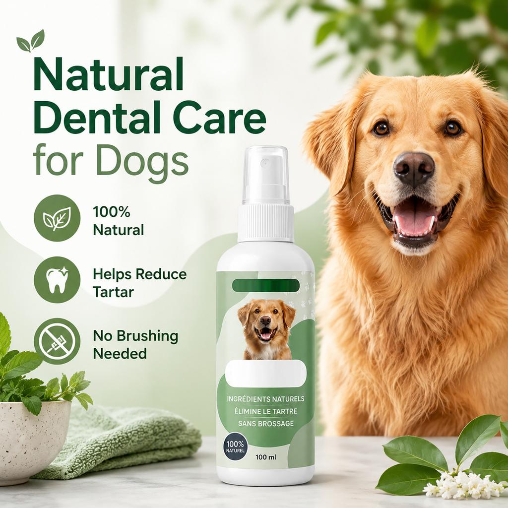 Dog Spray No-Brush for Breath and Plaque Removal Daily Grooming