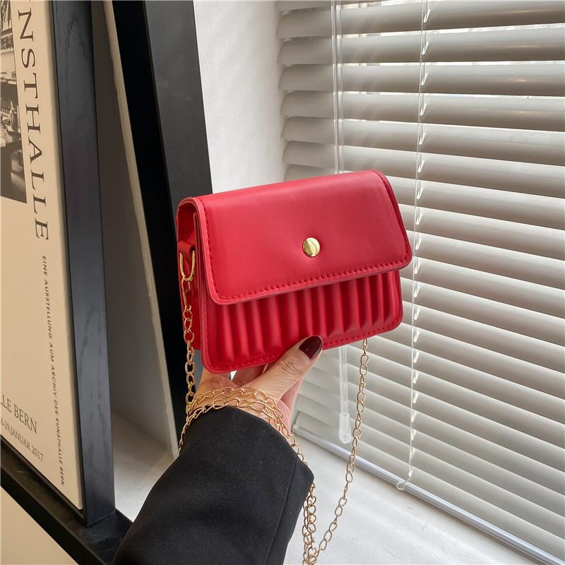 Temperament Small Bag Women's Chain Bag 2025 Spring New Versatile Ins Messenger Bag Texture Small Square Bag Women