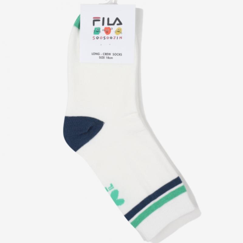 [Fila Kids] Fila X Susu Stripe Long Neck Socks  fk3scf5s02X Owh  q0zfk3scf5s02XOwh